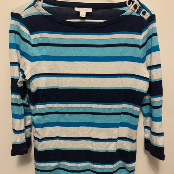 **Charter Club striped tee, size PM - Picture 1 of 1